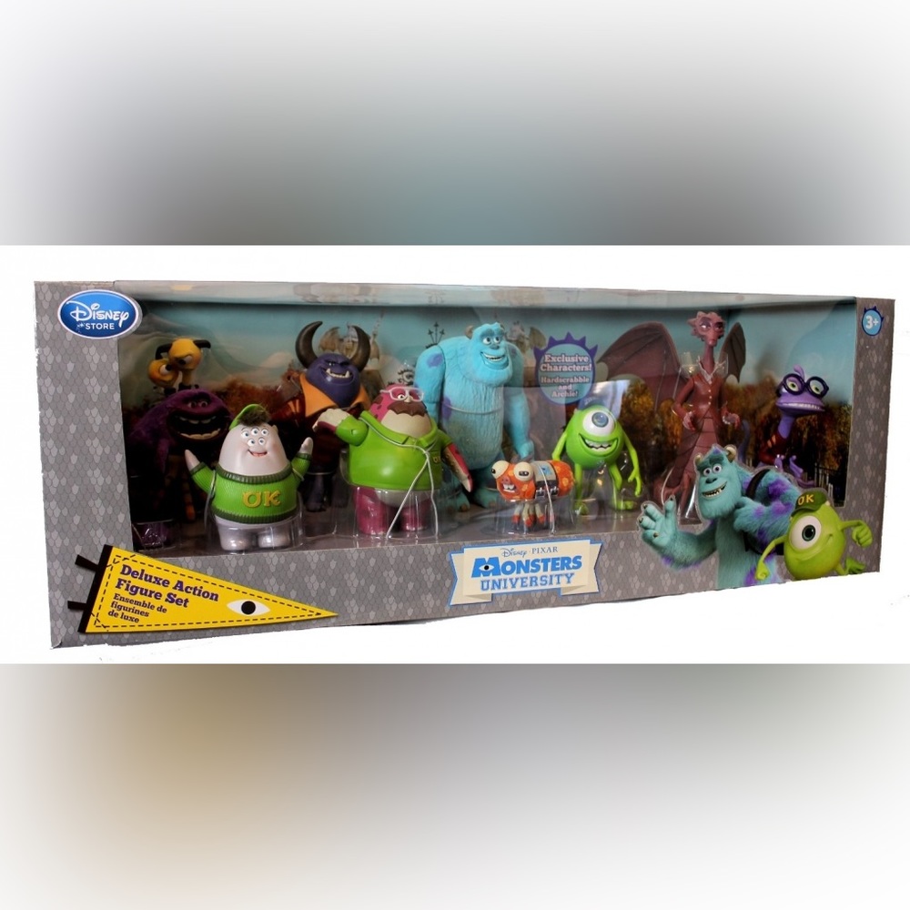 ! NEW RARE ! Disney Pixar Monsters University Deluxe Action Figure Set